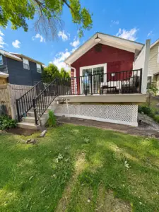 Deck Remodel with Composite Decking in Stillwater — deck remodel with composite decking and metal railings
